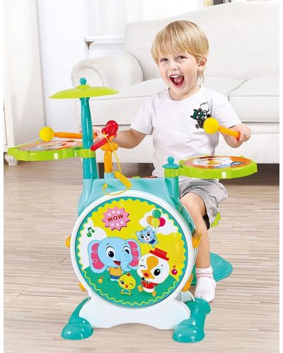 Hola Toys Drums - Pe suport cu taburet - 2