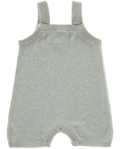 Salopeta pentru bebeluși Lassig - Cozy Knit Wear, 74-80 cm, 7-12 luni, gri - 1