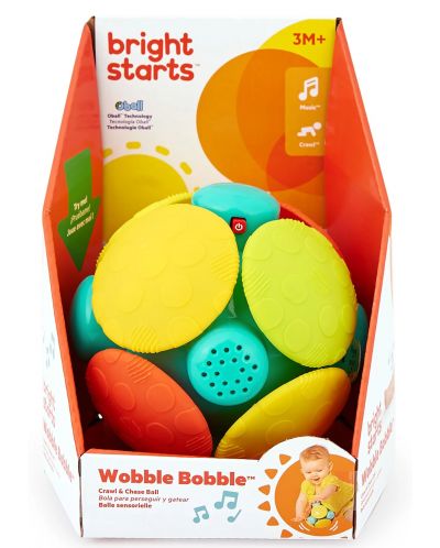 Jucărie pentru bebeluși Bright Starts - Mingiuță, Wobble Bobble - 3