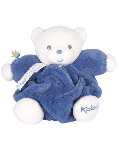 Jucărie moale pentru bebeluși Kaloo - Ursuleț, albastru ocean, 18 cm - 2
