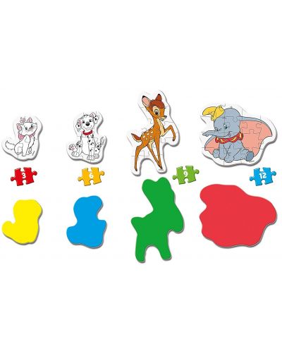 Puzzle bebe Clementoni 4 in 1 - Animalute prieteni - 2