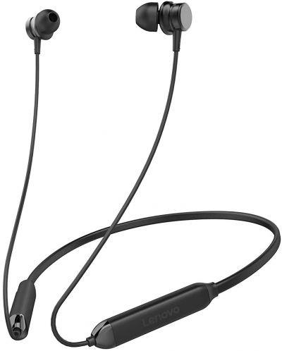 Casti wireless cu microfon Lenovo - HE15, negru - 1