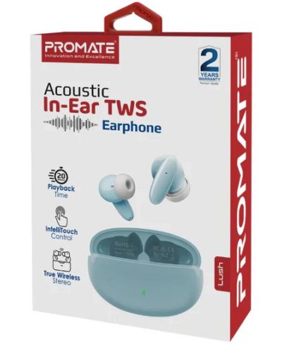 Căști fără fir ProMate - Lush Acoustic, TWS, albastru/alb - 3
