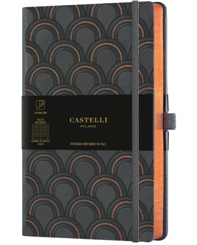 Бележник Castelli Copper & Gold - Art Deco Copper, 13 x 21 cm, linii - 1