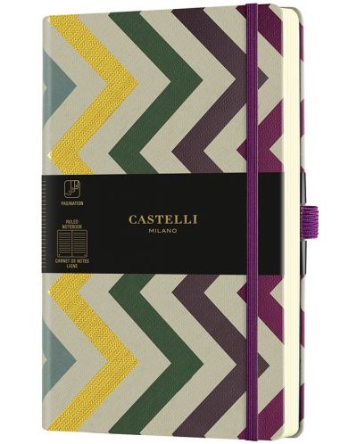 Бележник Castelli Oro - Frets, 13 x 21 cm, linii - 1