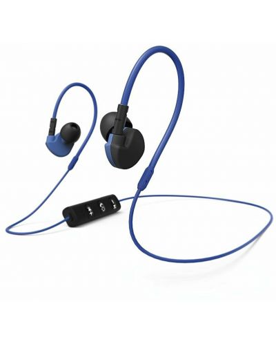 Casti sport HAMA "Active BT", In-Ear, Bluetooth, Microfon, negru/albastru - 1