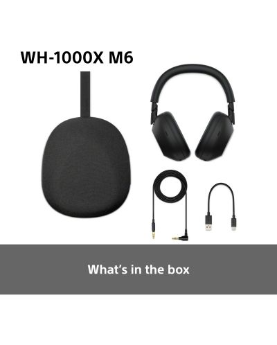 Căști wireless Sony - WH-1000XM6, ANC, negru | Ozone.ro