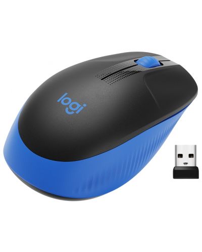 Mouse wireless Logitech - M190, albastru - 1