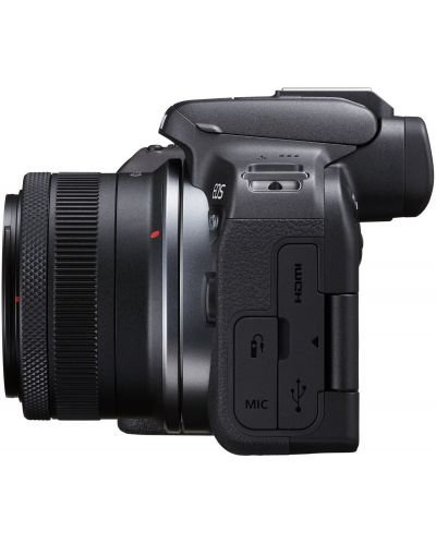 Aparat foto fără oglindă Canon - EOS R10, 18-45mm STM, Black + Adapter Canon EF-EOS R - 4