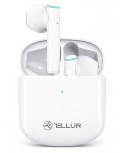 Casti wireless Tellur - Aura, TWS, albe - 1