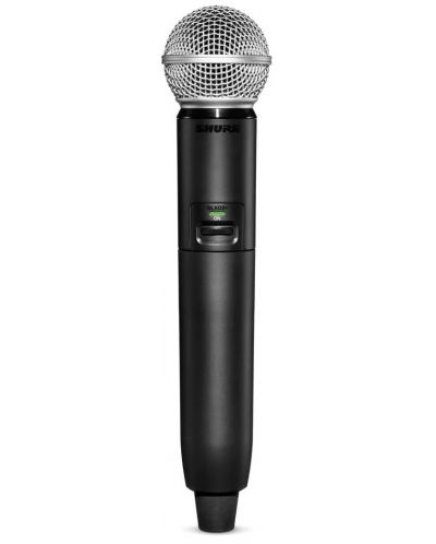 Sistem de microfon wireless Shure - GLXD124R+/85/SM58, negru - 2