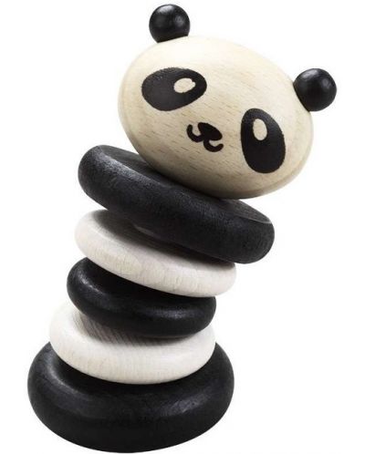 Zornaitoare din lemn pentru bebelusi Classic World - Panda - 1