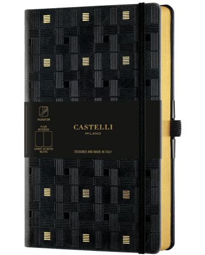 Бележник Castelli Copper & Gold - Weaving Gold, 13 x 21cm, coli albe - 1