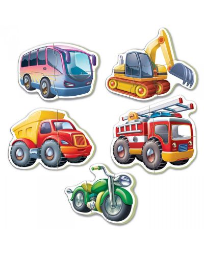 Puzzle pentru bebelus Educa 5 in 1 - Vehicles - 2