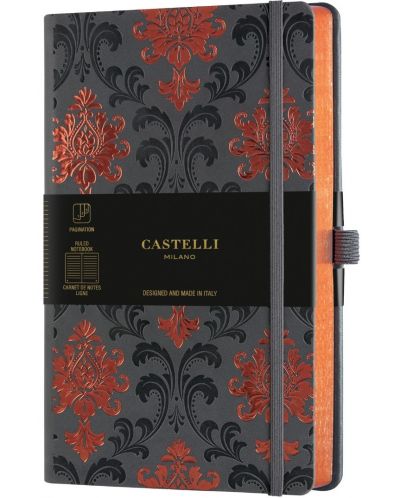 Бележник Castelli Copper & Gold - Baroque Copper, 9 x 14 cm, linii - 1