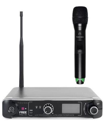 Sistem de microfon wireless Novox - Free Pro H1, negru - 1