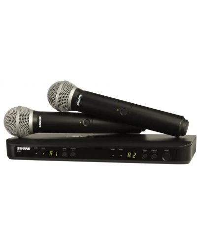 Sistem de microfoane fără fir Shure - BLX288E/B58-H8E, negru - 1
