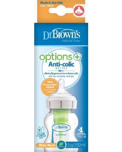 Biberon Dr. Brown's Options+ - Anti-Colic, 150 ml - 2
