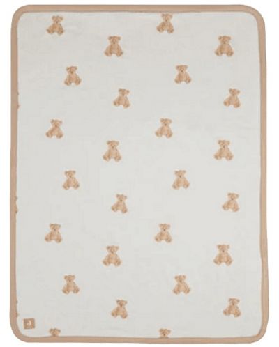 Jollein Pătură de pluș pentru copii - Ursuleț de pluș, 75 x 100 cm - 1