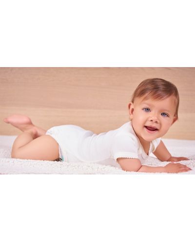 Body cu mânecă scurtă pentru bebeluşi Bio Baby - Bumbac organic, ecru - 3