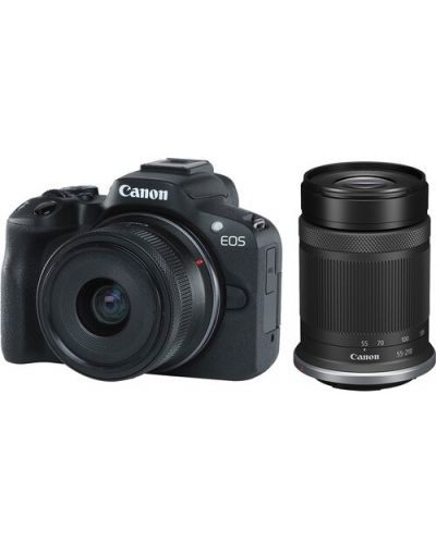 Aparat foto fără oglindă Canon - EOS R50 + RF-S 18-45mm, f/4.5-6.3 IS STM + 55-210mm, f/5-7.1 IS STM - 1