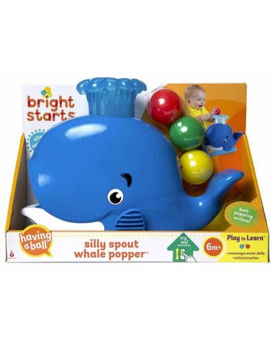 Jucărie pentru bebeluși Bright Starts - Balenă cu bile - 3