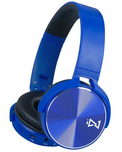 Căști wireless cu microfon Trevi - DJ 12E50 BT, albastre - 1