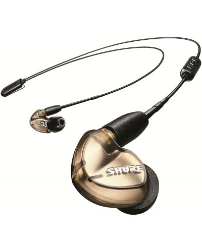 Casti wireless cu microfon Shure - SE535, bronz - 1