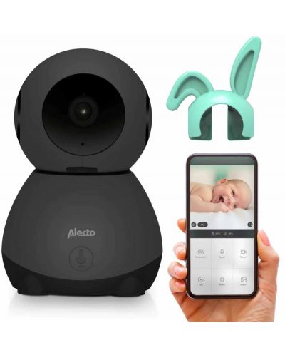 Telefon pentru copii cu Wi-Fi Alecto - Bunny, negru - 8