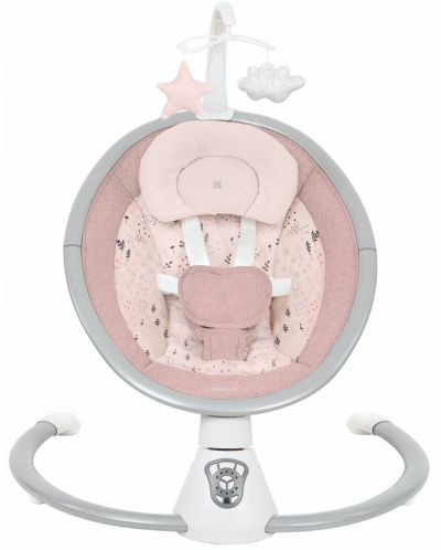 Leagăn electric pentru bebeluși KikkaBoo - Twiddle, Pink - 1