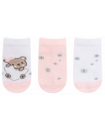 Ciorapi de vara pentru bebelusi KikkaBoo - Dream Big, 0-6 luni, 3 buc, Beige - 3