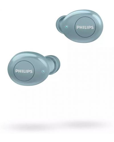 Casti wireless cu microfon Philips - TAT2205, TWS, albastre - 4