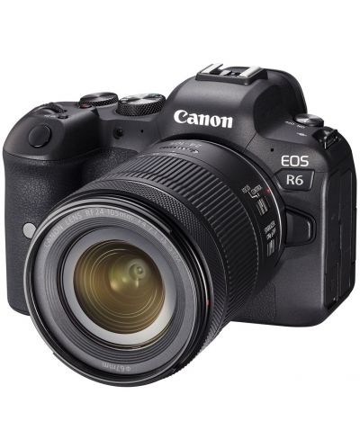 Cameră fără oglindă Canon - EOS R6, RF 24-105mm, f/4-7.1 IS STM, negru - 2