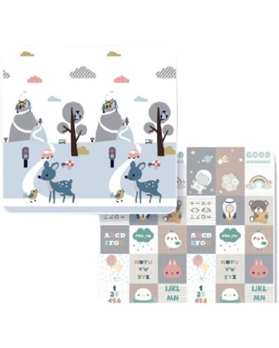 Covoraș de joacă cu două fețe  Sonne - Cerbi în oraș, 180 х 200 cm - 1