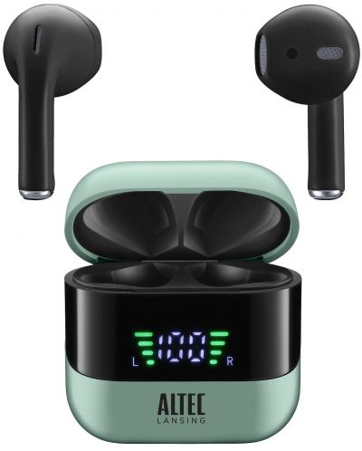 Căști wireless Altec Lansing - Club, TWS, negre/verzi - 1