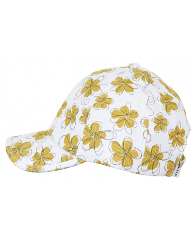 Şapcă de baseball cu protecţie UV 50+ Sterntaler - Cu flori, 55 cm, 4-6 ani, alb - 2