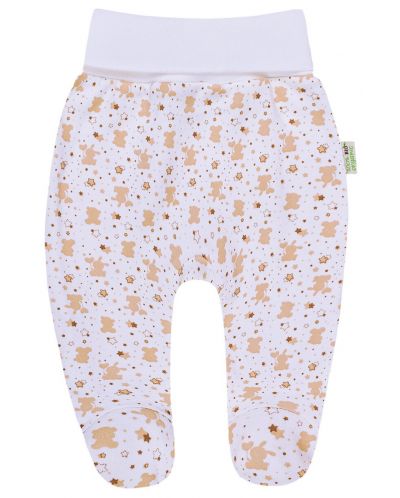 Pantaloni cu botoşei cu imprimeu maro Bio Baby - 86 cm, 12-18 luni - 1