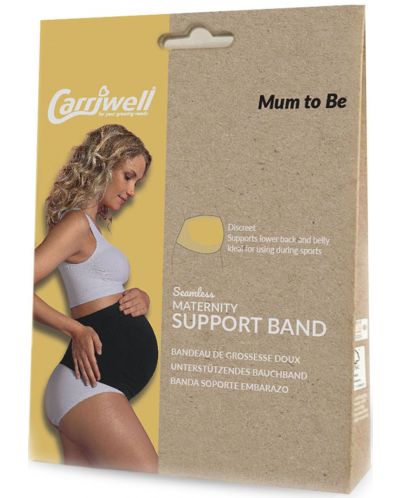 Centura fara cusaturi pentru gravide Carriwell, marimea XL, negru - 5