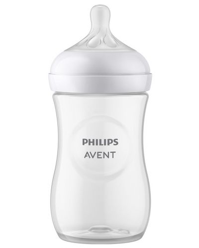 Biberon Philips Avent - Natural Response 3.0, cu tetină 1m+, 260 ml, alb - 4