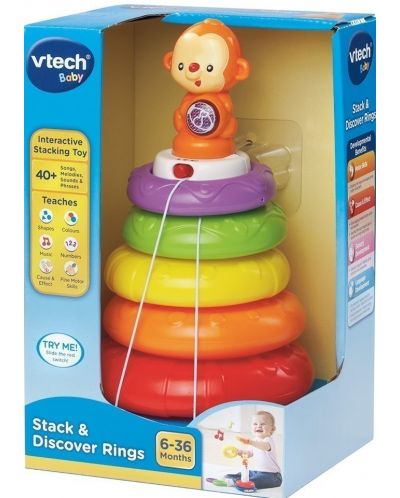 Jucarie pentru bebelusi Vtech - Inele colorate de stivuit - 1