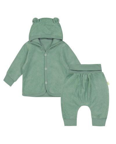 Set de 2 piese pentru copii Bio Baby - 56 cm, 1-2 luni, verde frotte - 1