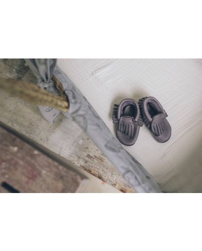 Pantofi pentru bebeluşi Baobaby - Moccasins, grey, mărimea S - 3