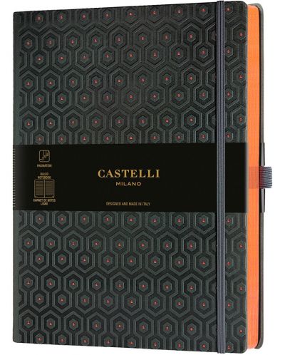 Бележник Castelli Copper & Gold - Honeycomb Copper, 19 x 25 cm, linii - 1