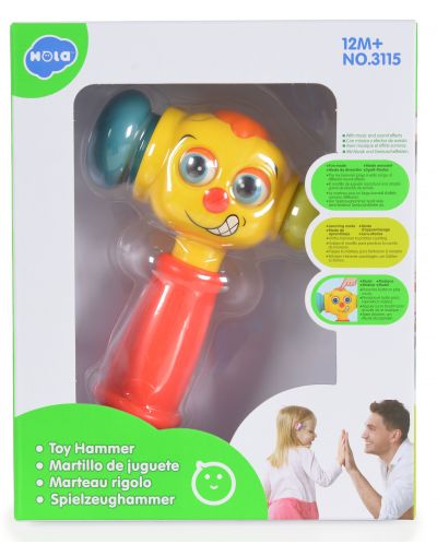 Jucărie muzicală pentru bebeluși Hola Toys - Ciocan - 3