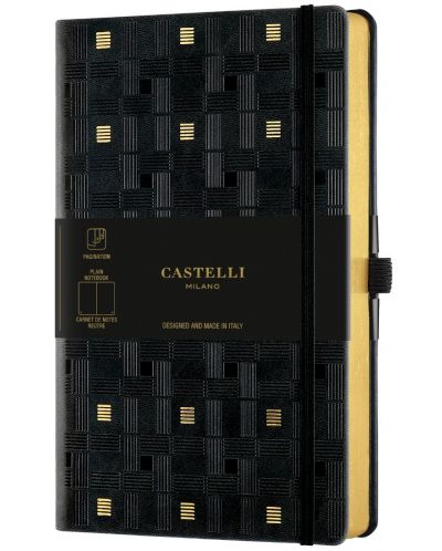 Бележник Castelli Copper & Gold - Weaving Gold, 13 x 21 cm, linii - 1