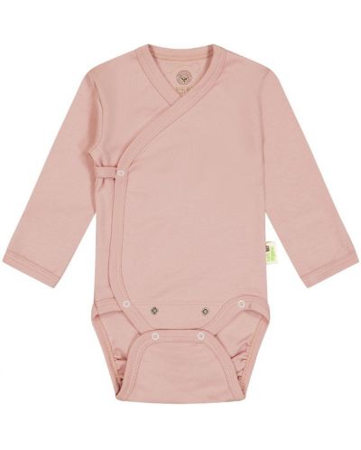 Body pentru bebeluşi Bio Baby - Bumbac organic, 62 cm, 3-4 luni, roz - 1