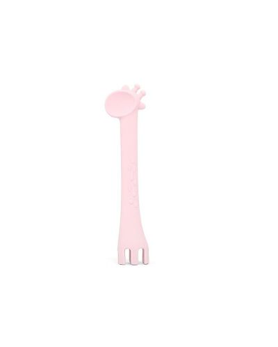Lingurita din silicon Kikka Boo - Giraffe, roz - 1