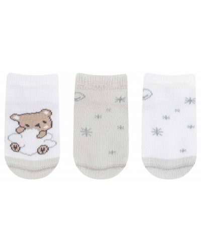 Ciorapi de vara pentru bebelusi KikkaBoo - Dream Big, 1-2 ani, 3 buc, Beige - 3