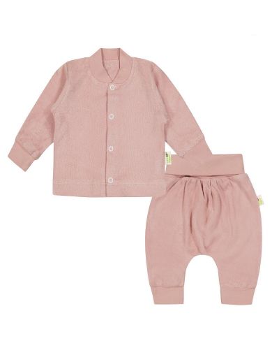 Set de 2 piese Bio Baby - 74 cm, 6-9 luni, roz frotte - 1