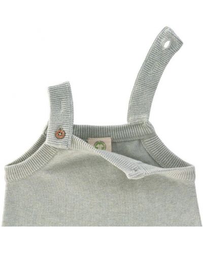 Salopeta pentru bebeluși Lassig - Cozy Knit Wear, 74-80 cm, 7-12 luni, gri - 3